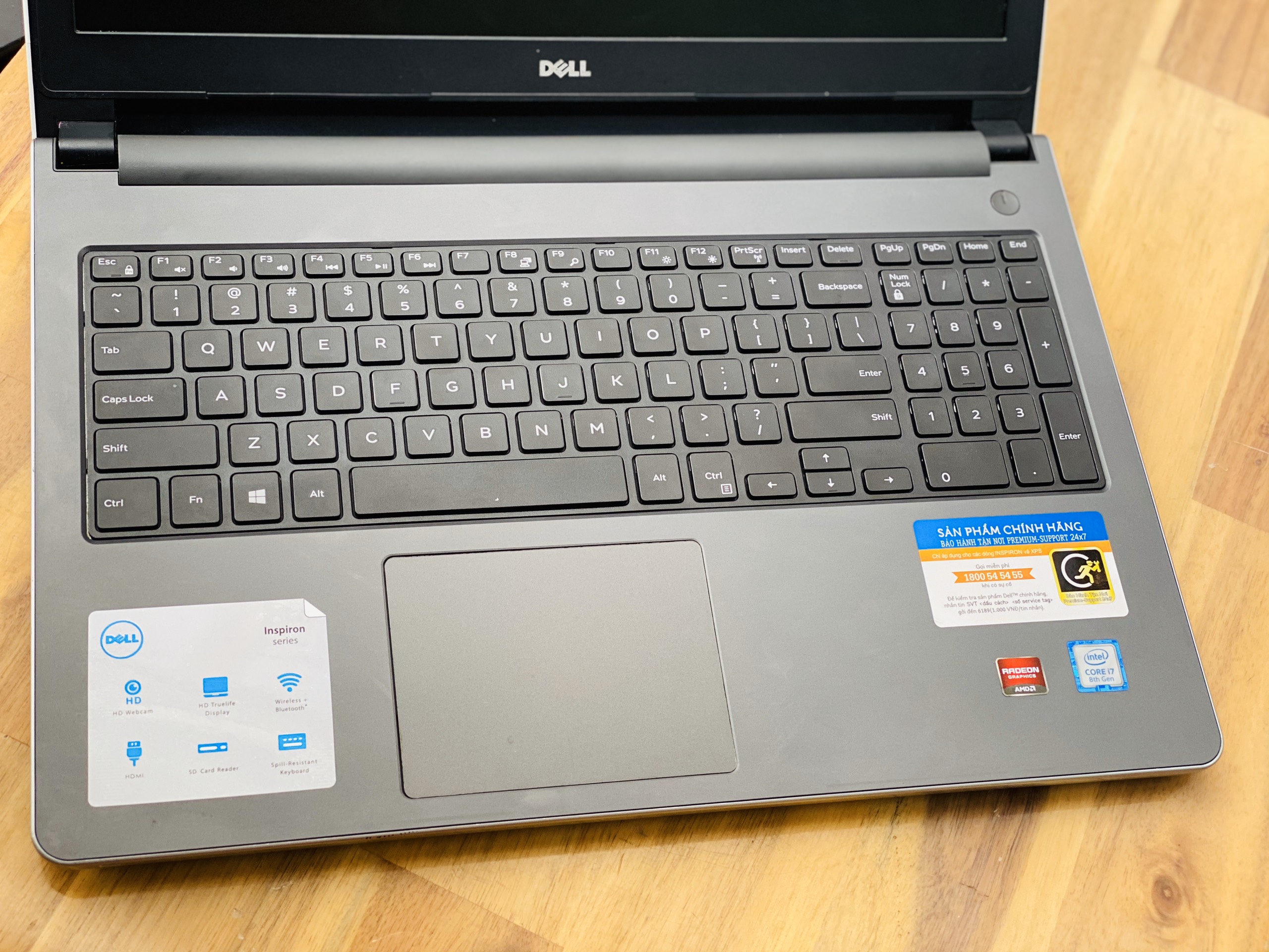 Laptop Dell Inspiron 5559, i7 6500U 8G SSD128+500G Vga rời 4G Đèn phím Đẹp zin 100% Giá rẻ4