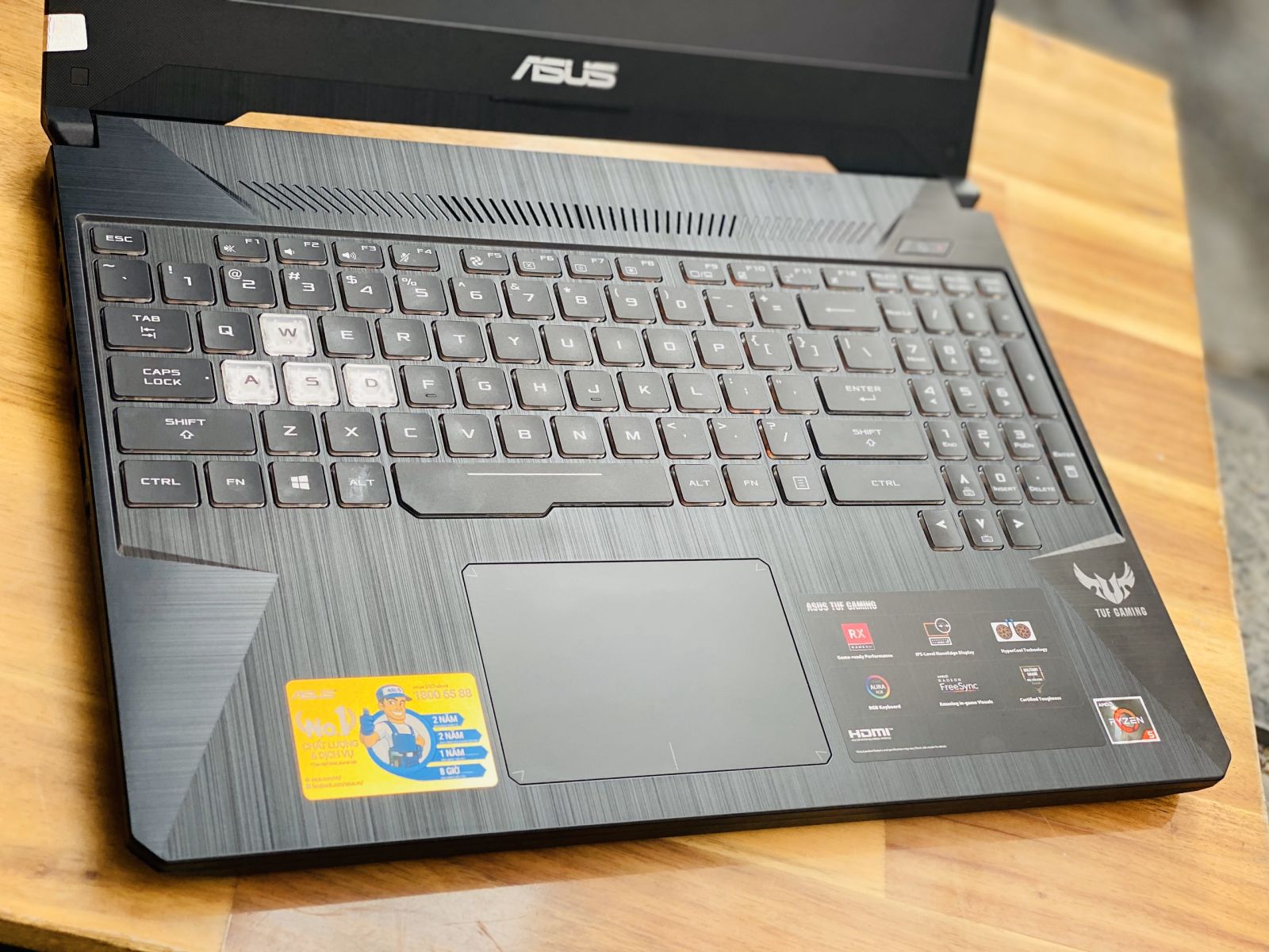 Laptop Asus TUF Gaming FX505GE/ i7 8750H 12CPUS/ 8G/ SSD128 + 1000G/ GTX1050TI 4G/ Viền Mỏng/ LED RGB/ Giá Rẻ3