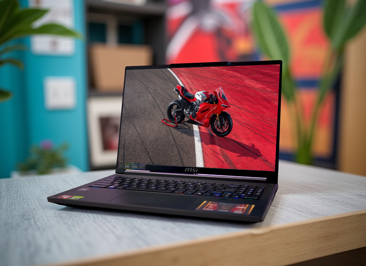 LAPTOP MSI STEALTH A16 AI+ RYZEN AI 9 365 RTX 4070 8GB 16INCH QHD 240HZ GAMING VỎ NHÔM CAO CẤP GIÁ RẺ3