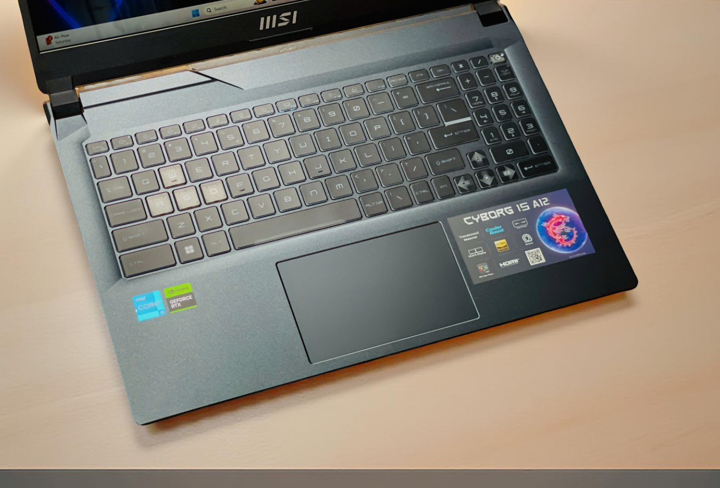 LAPTOP MSI CYBORG 15 A12VE i5 12450H RTX 4050 6GB GAMING ĐỒ HỌA THẾ HỆ MỚI GIÁ RẺ3