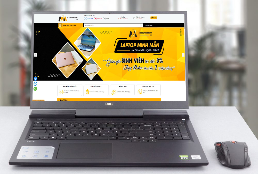 DELL G7 7700 i7 10750H RAM 16GB SSD 512GB GTX 1650Ti LAPTOP GAMING GIÁ RẺ 