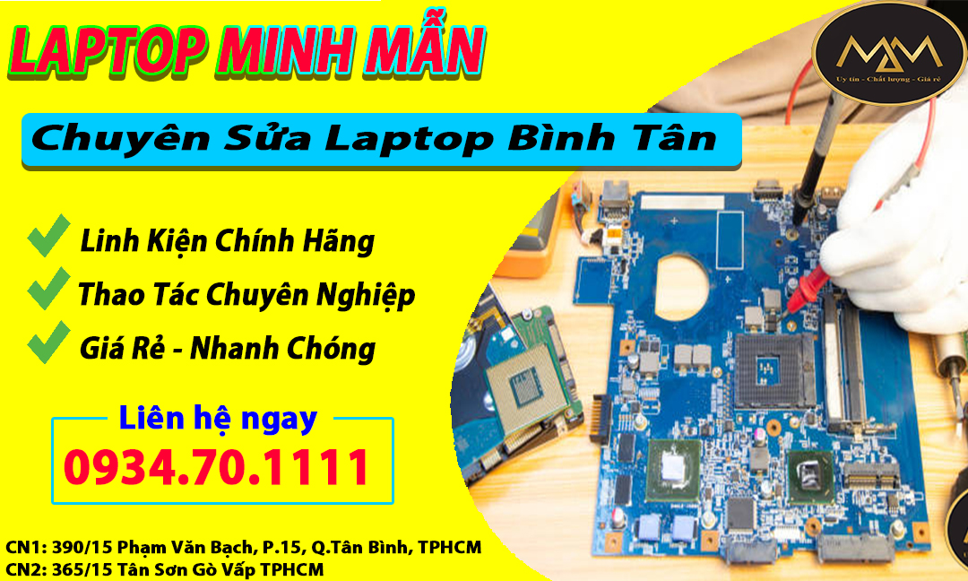 Sửa Laptop Bình Tân Uy Tín Giá Rẻ