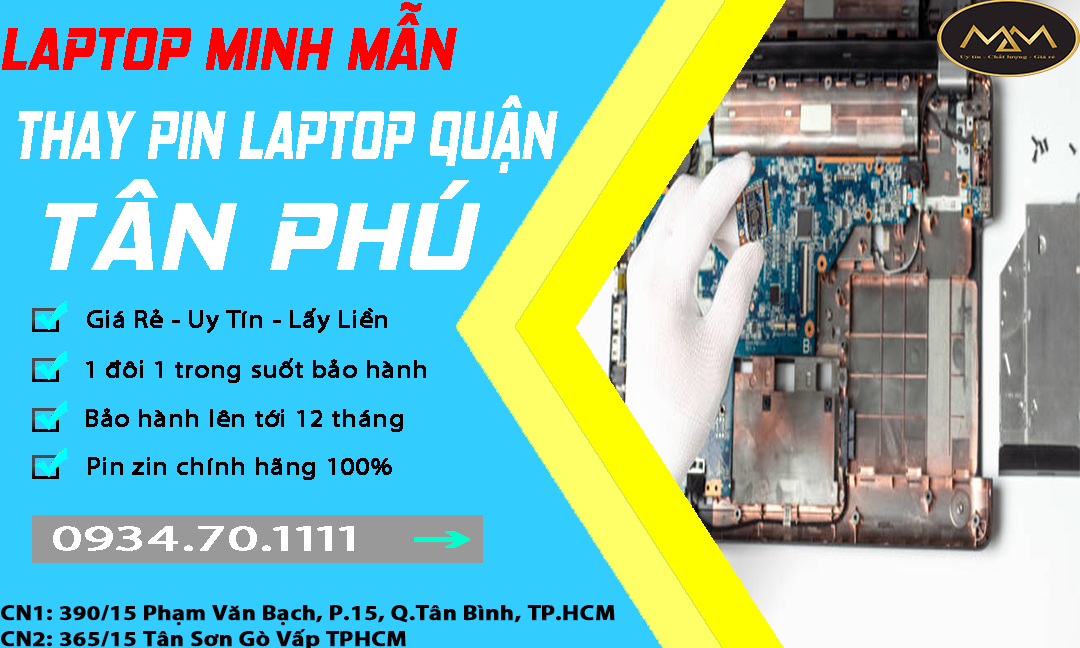 Thay Pin Laptop Quận Tân Phú Chất Lượng