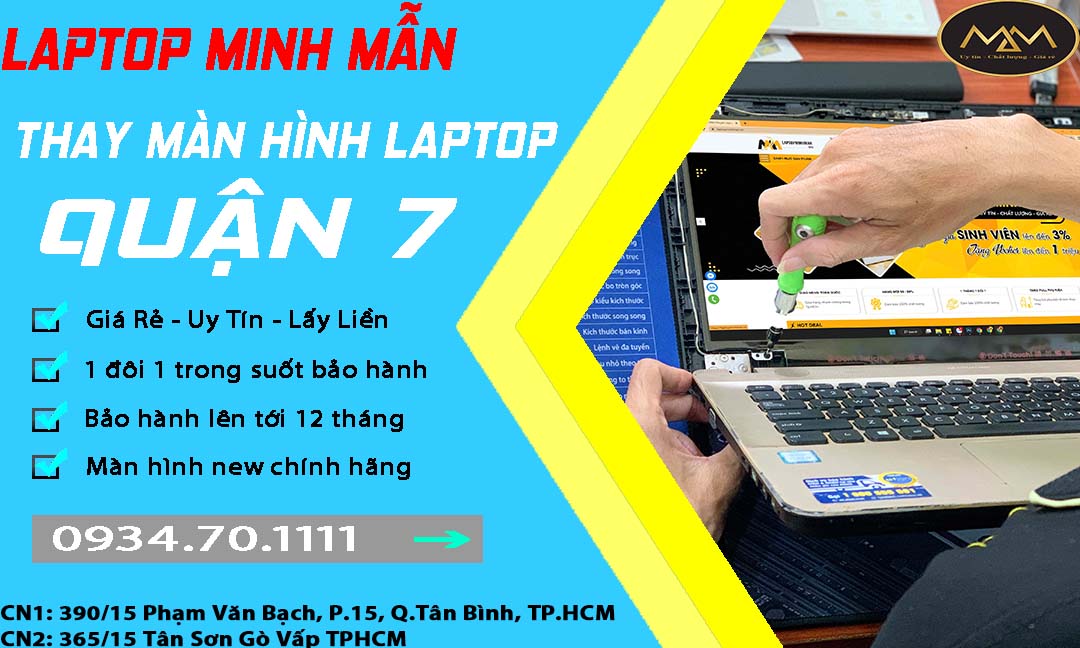 Thay Màn Hình Laptop Uy Tín Quận 7 Giá Rẻ