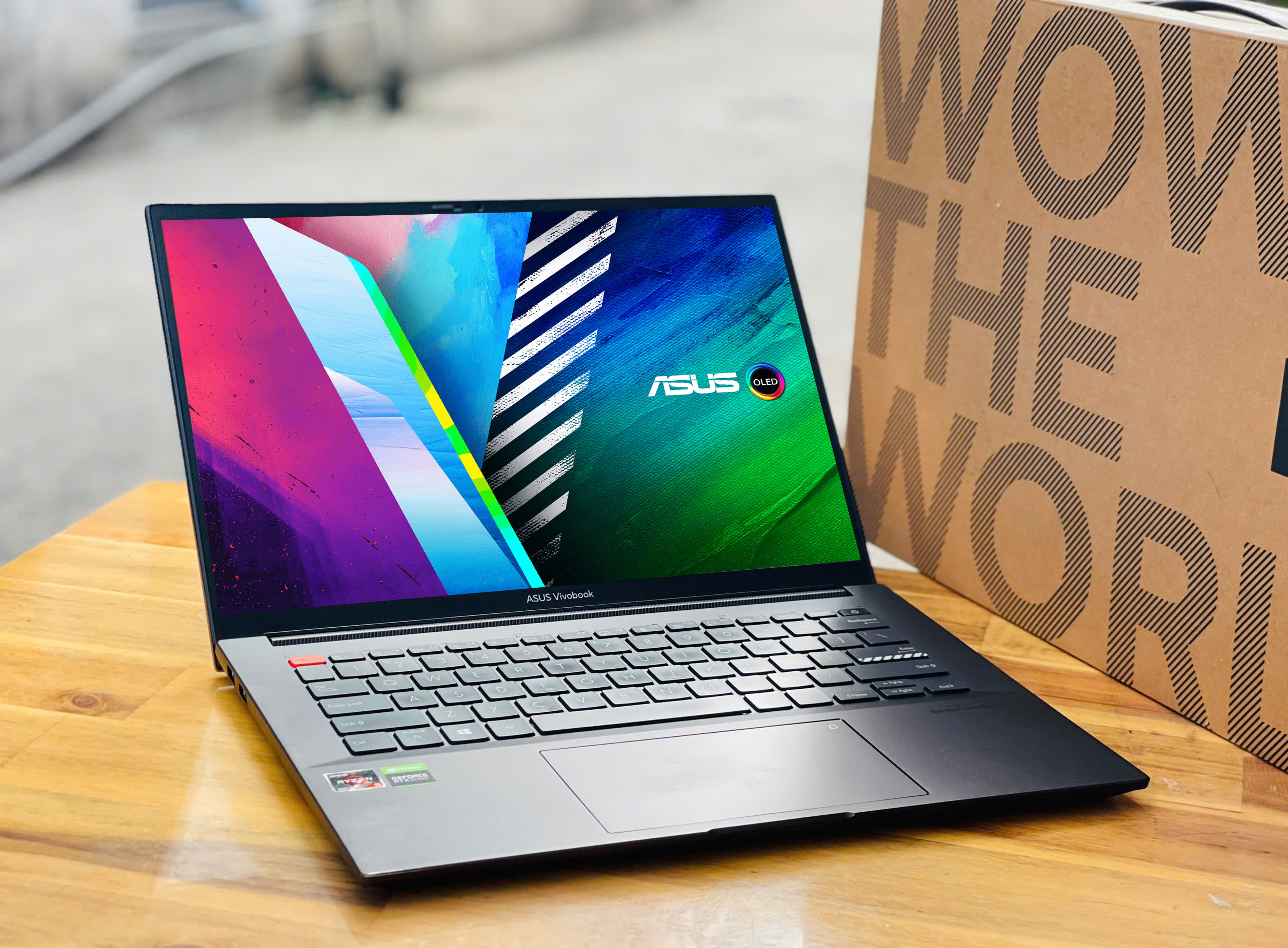LAPTOP ASUS VIVOBOOK M7400QC RYZEN 5 5600H RTX3050 2.8K 90HZ CHUYÊN GAME ĐỒ HỌA GIÁ RẺ