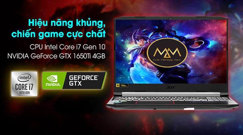 Laptop Gaming Acer Nitro 5 AN515 i7 10750H/ 8G/ SSD512/ GTX1650TI 4G/ Full HD IPS 144hz/ LED SRGB